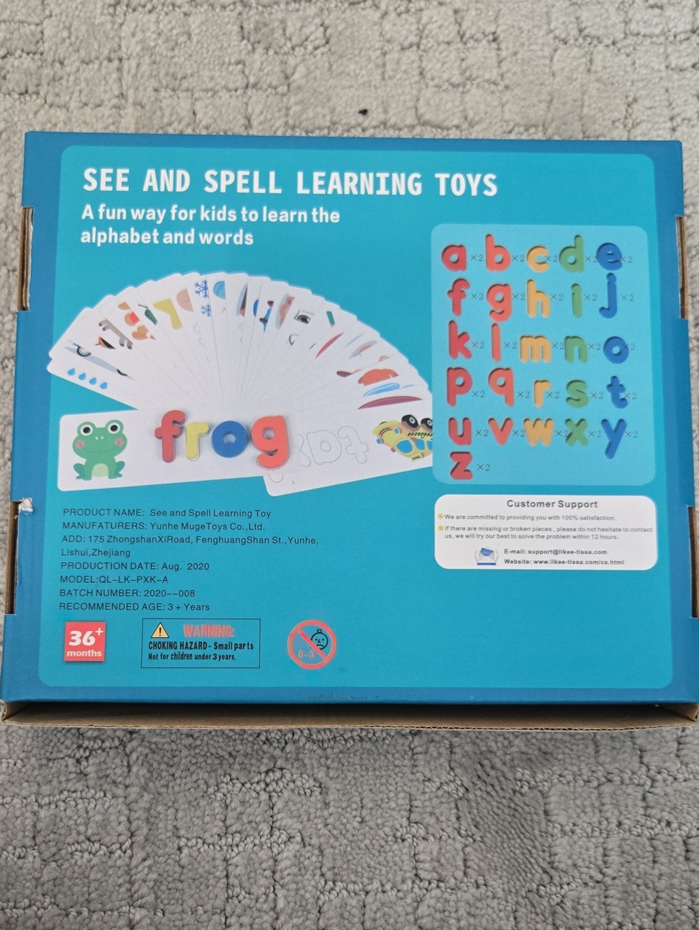 LiKee Wooden Alphabet Letter Spelling Puzzle Kids - Picture 2 of 3